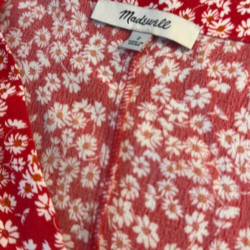 $138 Madewell Flutter-Sleeve Mini Dress in Floral size 2 m7 - Picture 7 of 7